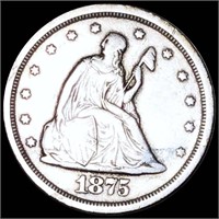 1875-S Seated Twenty Cent Piece LIGHT CIRC