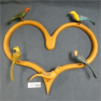 Walter & June Gottshall - Birds on Wooden Heart