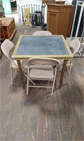 Belknap Hardware Card Table and 4 Chairs