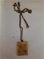 Vintage 12K G.F Book Locket Necklace, so cute