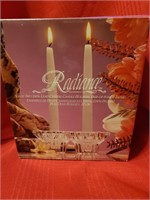 Radiance set of 2 Crystal Candle Holders, NEW