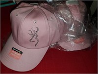 4 Browning PInk Ladies Hats, NEW