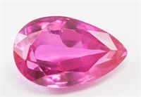 10.60ct Pear Cut Pink Natural Ruby GGL