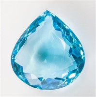 88.85ct Pear Cut Blue Indicolite Tourmaline GGL