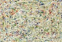 American Acrylic on Canvas Signed Jackson Pollock