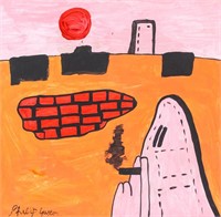 American Oil on Canvas Signed Philip Guston