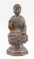 Korean Bronze Seated Buddha 8th Century