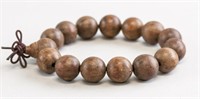 Chinese Chenxiang Wood Carved Bracelet