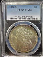 1882-O SILVER MORGAN DOLLAR PCGS MS64