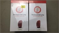 Two 9-12lb Himalayan salt lamps