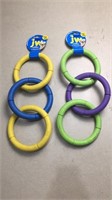 2 rubber chain dog toys