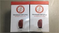 Two 5-7lb Himalayan salt lamps