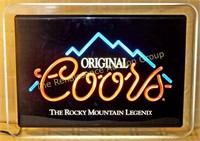 Coors Lighted Beer Sign