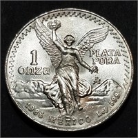 1985 MEXICO LIBERTAD - 1 Ounce .999 SILVER - RARE!