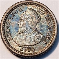 1904 Panama 2 1/2 Centesimos - Silver Panama Pill!