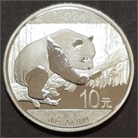2016 CHINA PANDA - .999 Fine Silver 30g BU DCAM