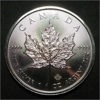 2021 Canada .9999 Silver $5 One Ounce Maple Leaf