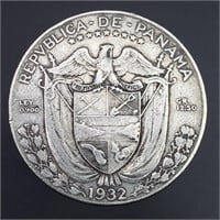 1932 Panama 1/2 Balboa - RARE - Only 63k Minted!