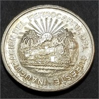 1950 MEXICO 5 PESOS - 72% Silver - BU 1 Year Type