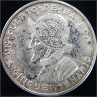 1953 Panama 1/4 Balboa - 90% Silver Quarter