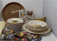 Spring & Summer Floral Dish Set & Table Decor - E
