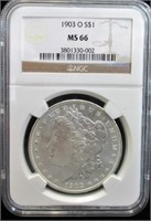 1903-O SILVER MORGAN DOLLAR NGC MS66