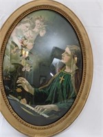 Religious Scene in Bubble Glass Frame