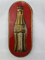 Vintage Embossed Coca Cola Advertising Thermometer