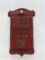 Vintage Cast Iron US Mail Bank
