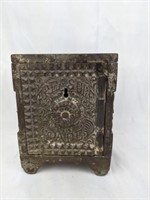 Vintage Cast Iron Treasure Chest Bank by JE