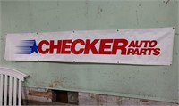 Vinyl Checker Auto Parts Advertising Banner