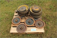 Pallet of JD 750 Drill Parts