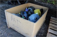 Pallet Box Full of Funnels, Oil Cans & Fillers