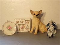 CHIHUAHUA STATUE  / MINNIE TEA SET