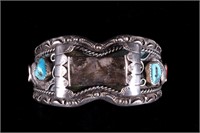 Navajo Heavy Thick Old Pawn Sterling Cuff