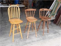 3 Swivel Bar Stool Seats