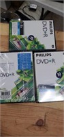 3 sealed packs of blank dvds