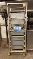 Cres-Cor Cart with 7 Galvanized Boxes