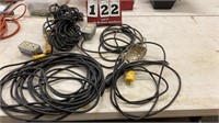 Lot of 4 Extension Cords