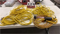 Lot of Extension Cords & Trouble Light