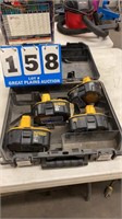 DeWalt Case with Four 18v Batteries