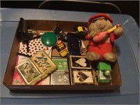 Box of Assorted Cards, Toys & More