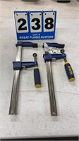 Lot of 2 Irwin Bar Clamps