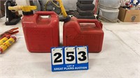 Lot of 2 Gasoline Cans