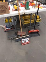 Lot of Brooms & Dust Pans