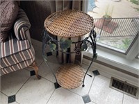IRON AND WICKER STAND