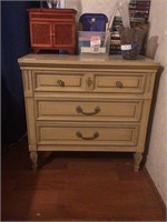 Dixie Brand Bed Side Table w/3 Drawers