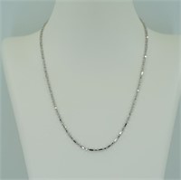 16" white gold chain