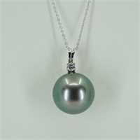 14Kt gold Tahitian pearl pendant