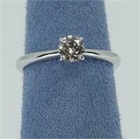 Platinum solitaire engagement ring